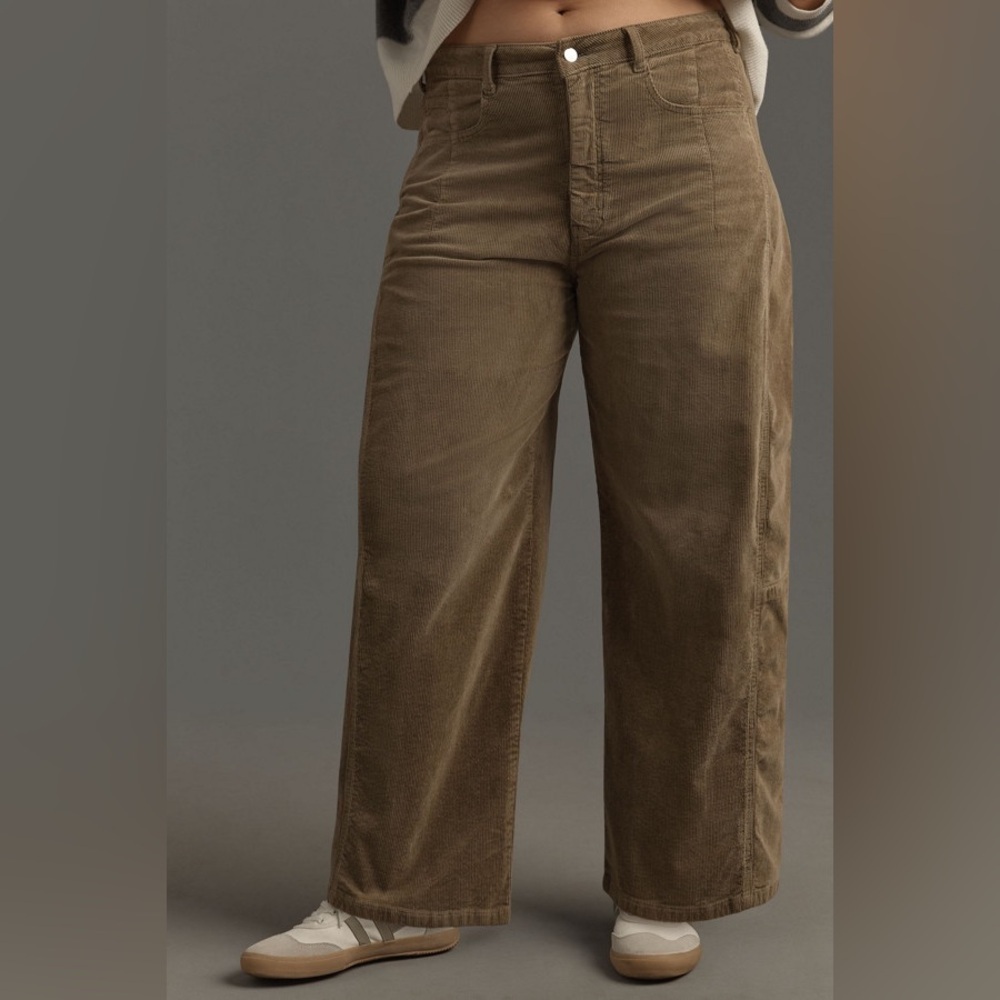 NWT Size 18W - Pilcro The Kenna Heritage barrel jeans Corduroy MOSS (US$ 148) - Picture 5 of 16